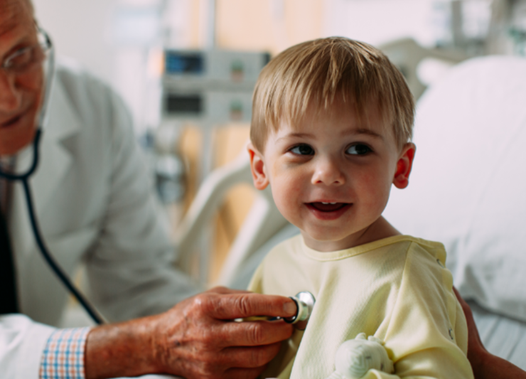 A doctor and a child